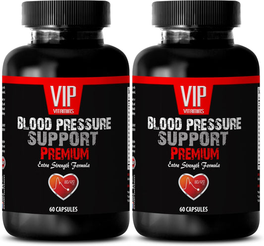 Super Strength Olive Leaf Extract for Blood Pressure Support - 2 Bottles (120 Capsules) - VIP VITAMINS
