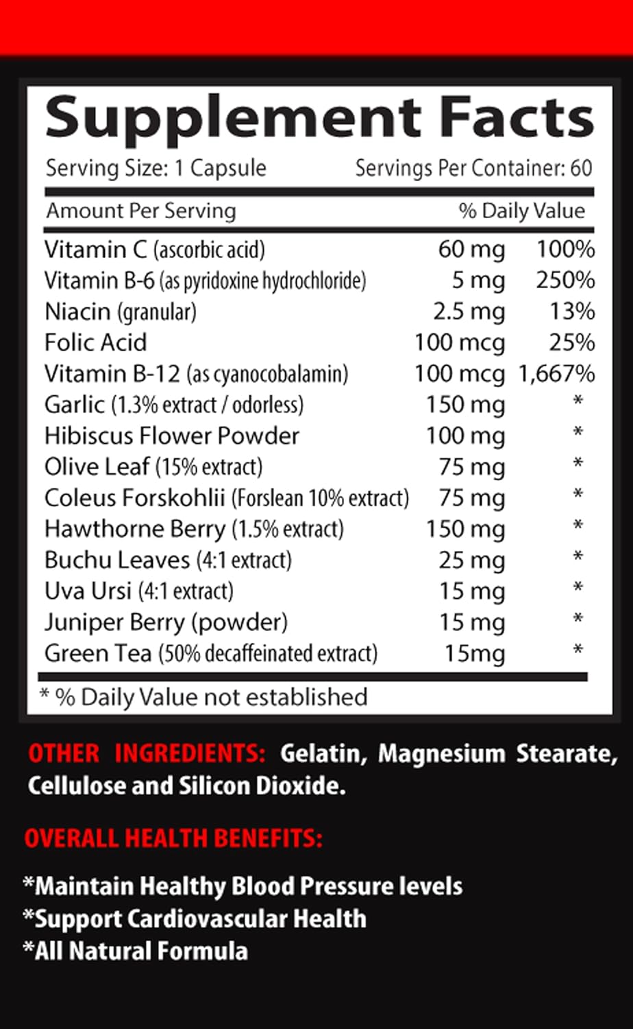 Super Strength Olive Leaf Extract for Blood Pressure Support - 2 Bottles (120 Capsules) - VIP VITAMINS