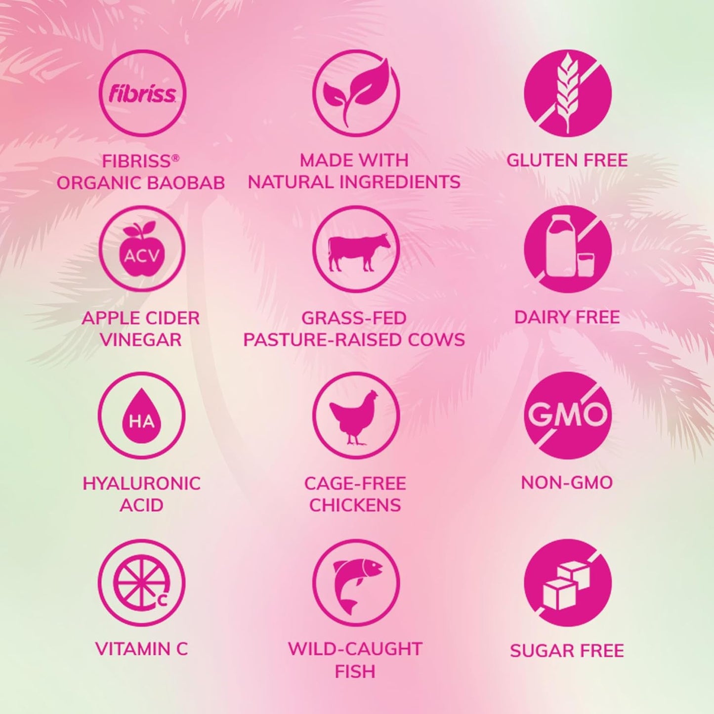 Super Youth Strawberry Watermelon Collagen Peptides with Probiotics, Fiber, Hyaluronic Acid, Vitamin C - Skin, Hair, Joint & Metabolism Support