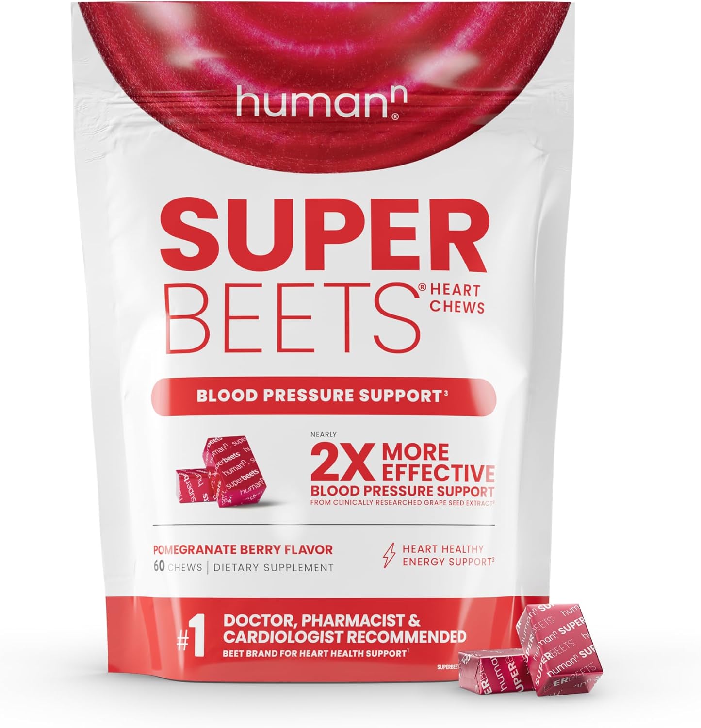SuperBeets Heart Chews & Black Cherry Powder by humanN - Boost Heart Health and Increase Energy Levels with this Powerful Duo