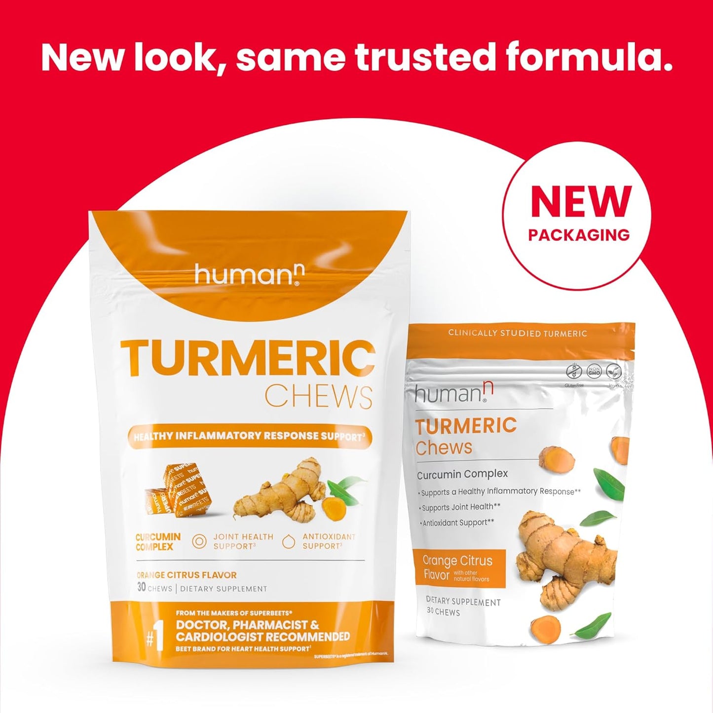 SuperBeets Makers Turmeric Chews - High Absorption Curcumin Complex - Orange Citrus Flavor - Joint Health Support - 30 Count