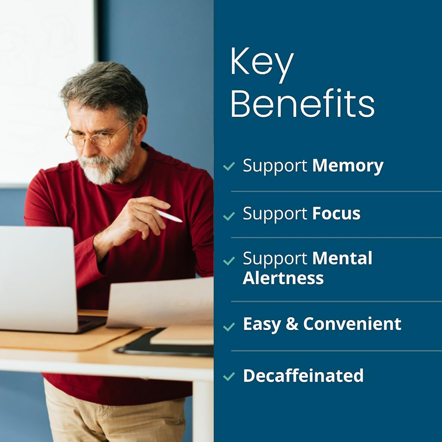 SuperBeets Memory & Focus Brain Supplement Capsules - Enhanced Mental Alertness with Clinically Studied Nootropics and Beet Root Powder - 60 Capsules