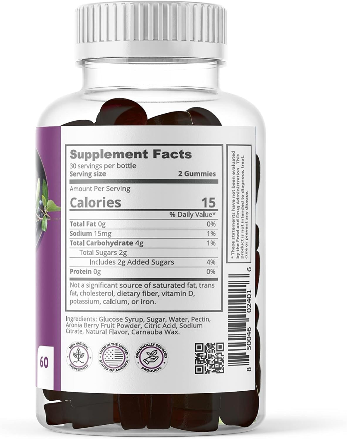 SuperBerry Aronia Gummies - Immune Support with Antioxidants, Better than Elderberry, Natural Berry Flavor - 60 Count