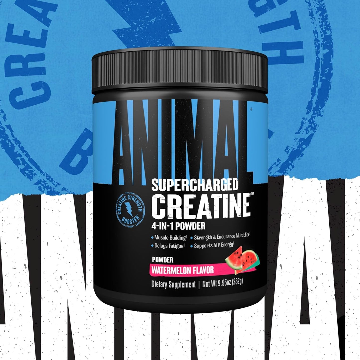 Supercharged Animal Creatine Powder with Betaine Anhydrous & PurpleForce - Boost Endurance, Recovery - Watermelon Flavor