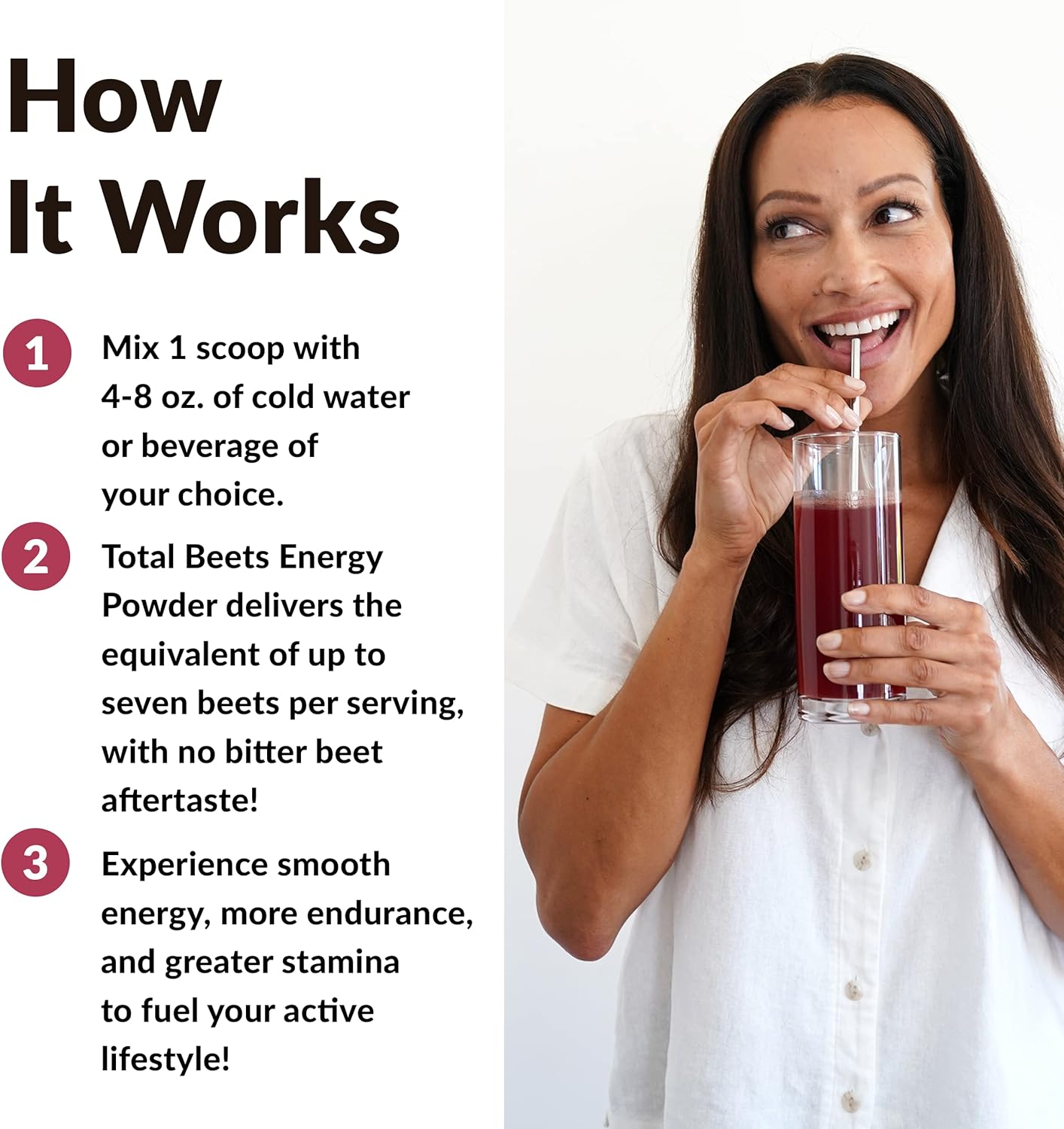 Superfood Beet Root Powder Energy Drink Mix 3-Pack - Boost Energy, Circulation, and Stamina - Heart Health Support - 90 Servings