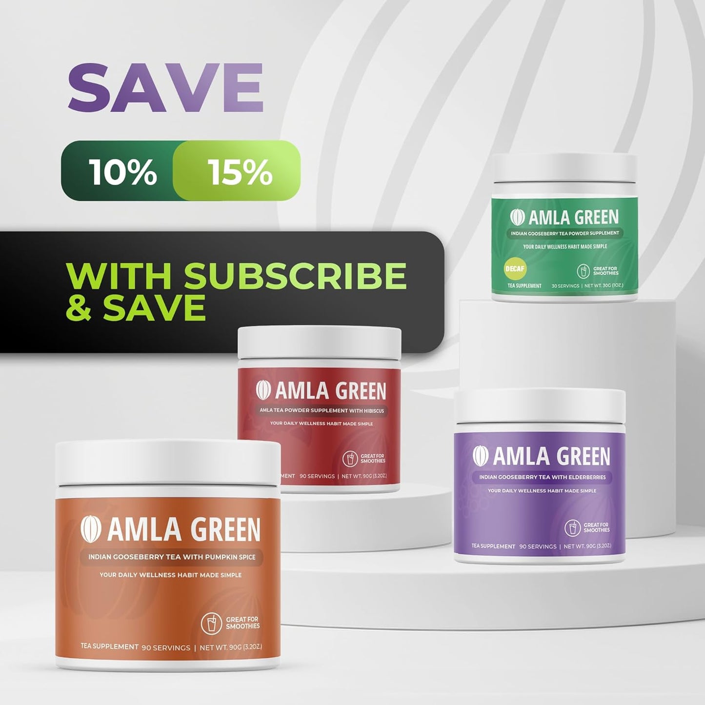 Superfood Supplement: Amla Green Amla Powder & Elderberry Immunity Blend - 20x Concentrated Amla - Immune Support with Ginger, Cinnamon, Peppermint - 30 Servings