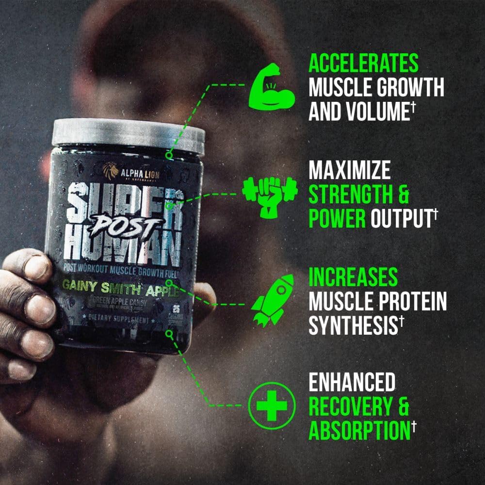 Superhuman Pre & Post Workout Bundle for Sustained Energy, Focus, Muscle Growth & Volume - Muscle Melon & Gainy Smith Apple