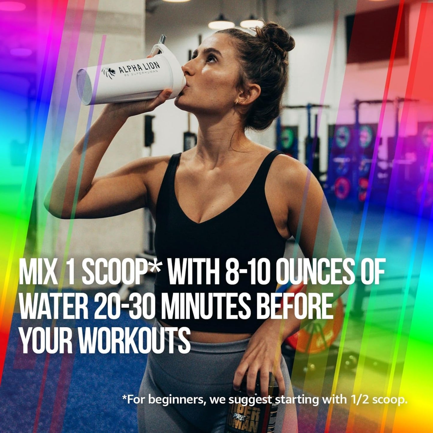Superhuman Pre Workout Powder with Beta Alanine, L-Taurine, and Caffeine for Energy and Focus - Nitric Oxide and Citrulline for Pump - Unicorn Juice Flavor - 21 Servings