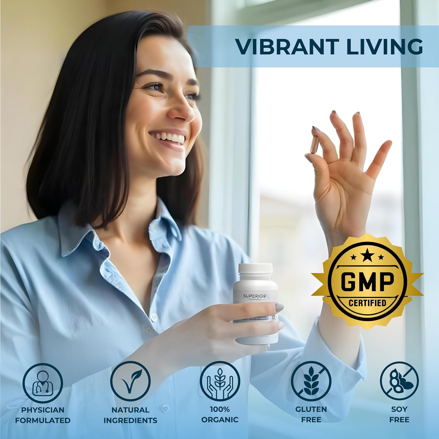 Superior Formulas Longevity Daily Nrf2 Activator Antioxidant Supplement - 60 Capsules, Non-GMO for Healthy Cell Support & Aging