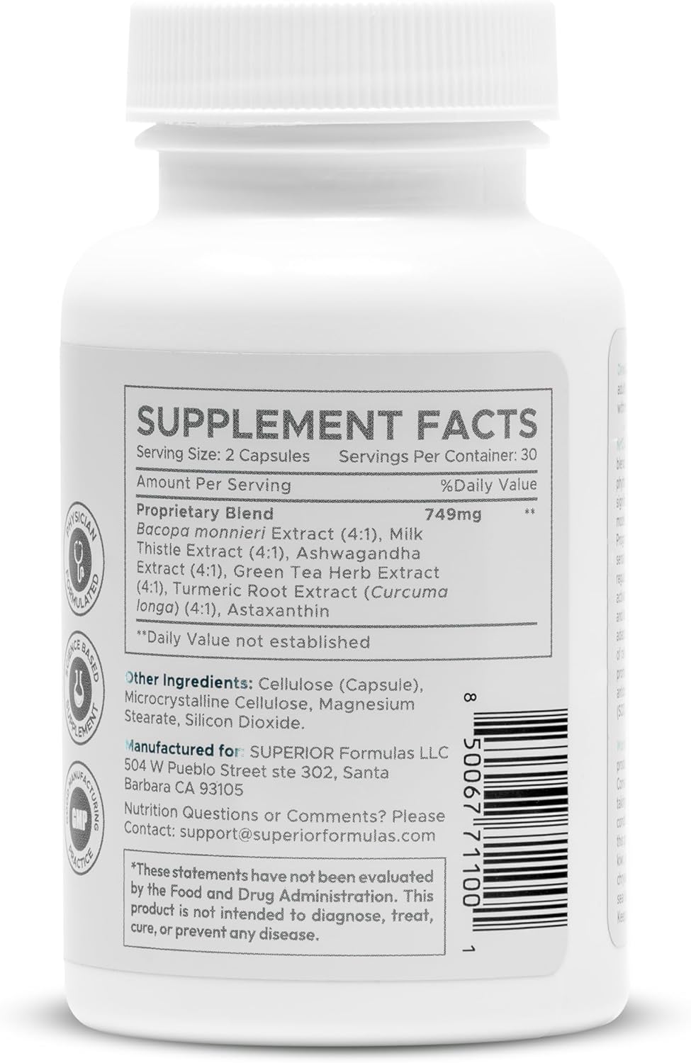 Superior Formulas Longevity Daily Nrf2 Activator Antioxidant Supplement - 60 Capsules, Non-GMO for Healthy Cell Support & Aging