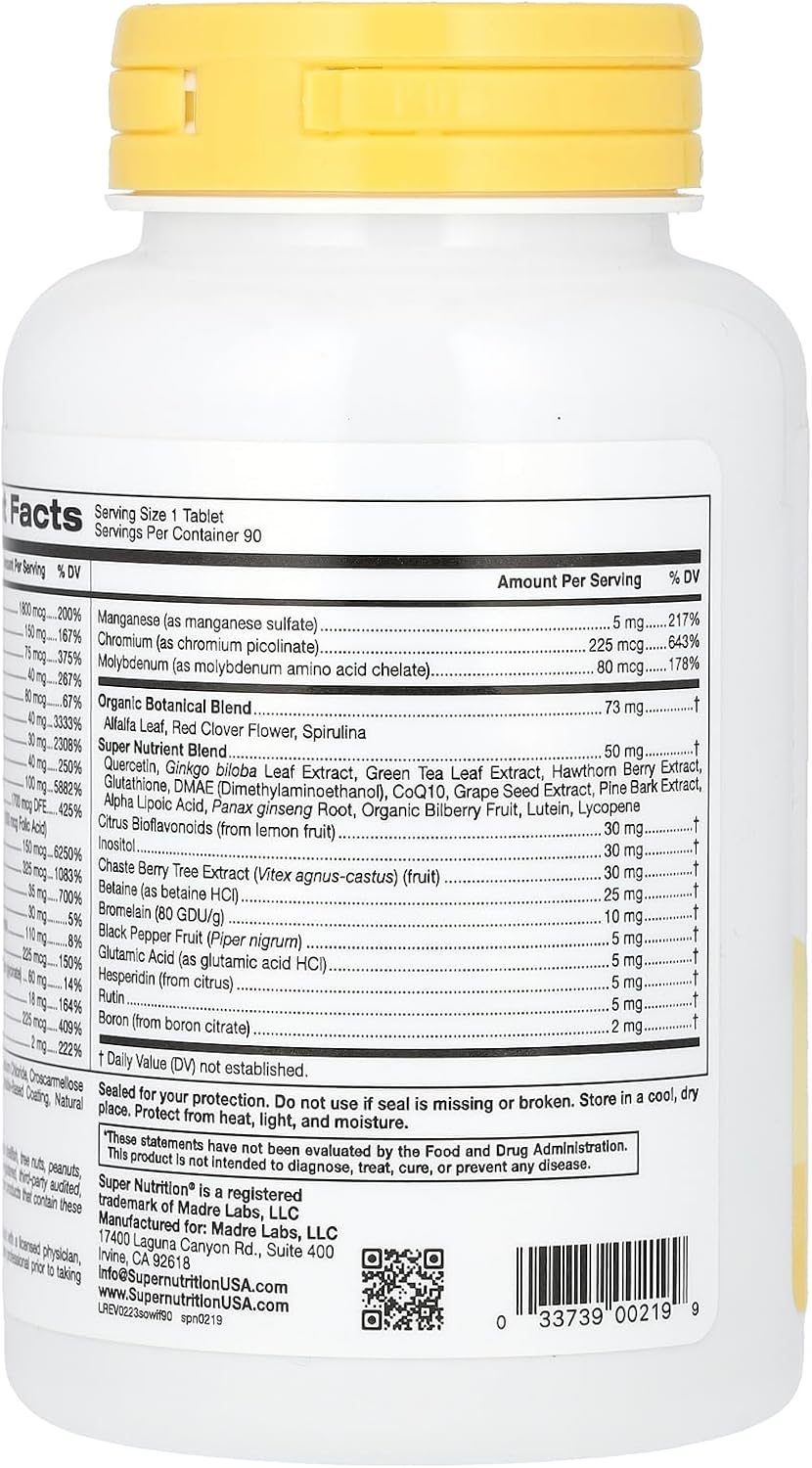SuperNutrition SimplyOne Women's Multi-Vitamin - 90 Count Bottle