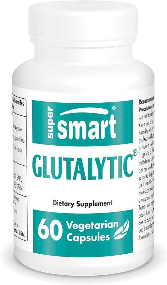 Supersmart Glutalytic Enzymes Supplement for Gluten Intolerance - Advanced Formula with Endopeptidases & Exopeptidases - Non-GMO & Gluten Free - 90 Capsules