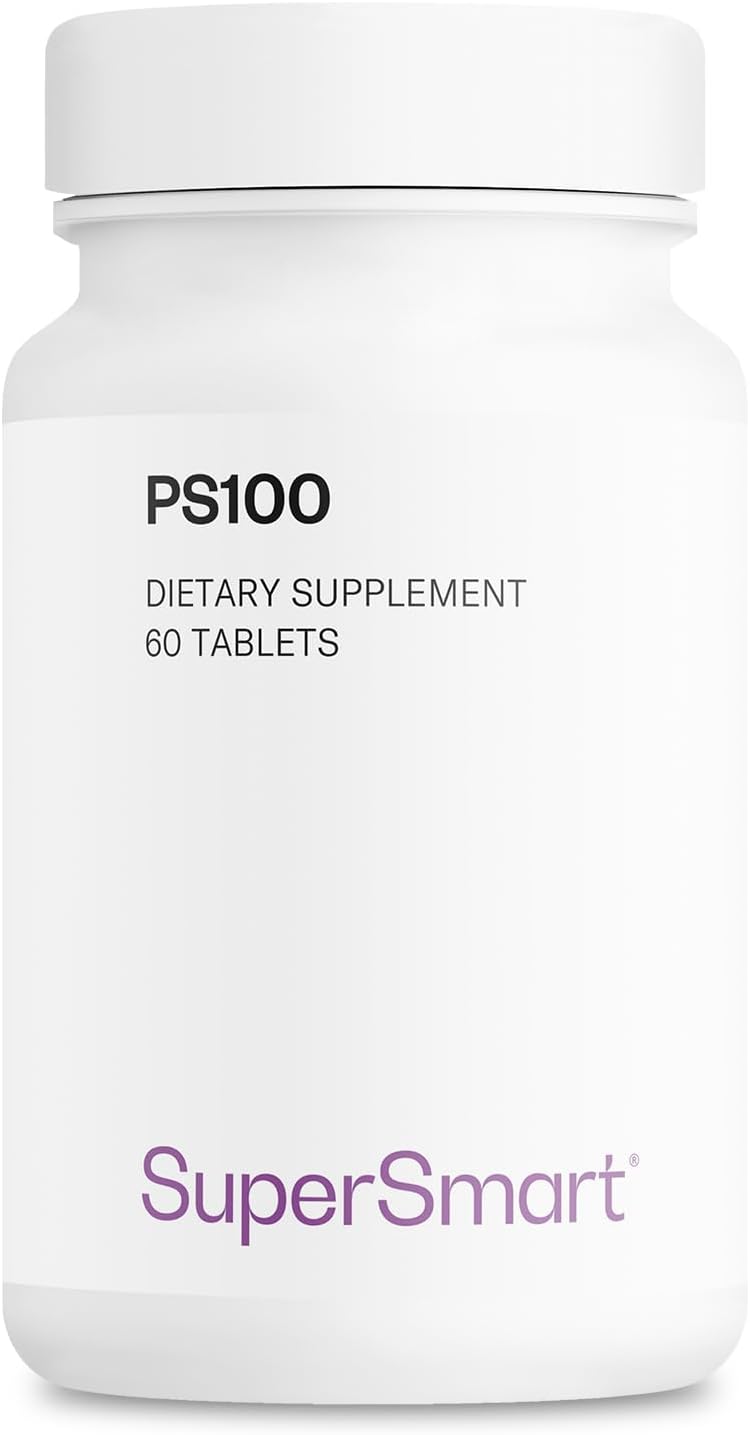 Supersmart PS100 Supplement 300mg Daily - Brain Health & Memory Support - Non-GMO, Gluten-Free - 60 Tablets