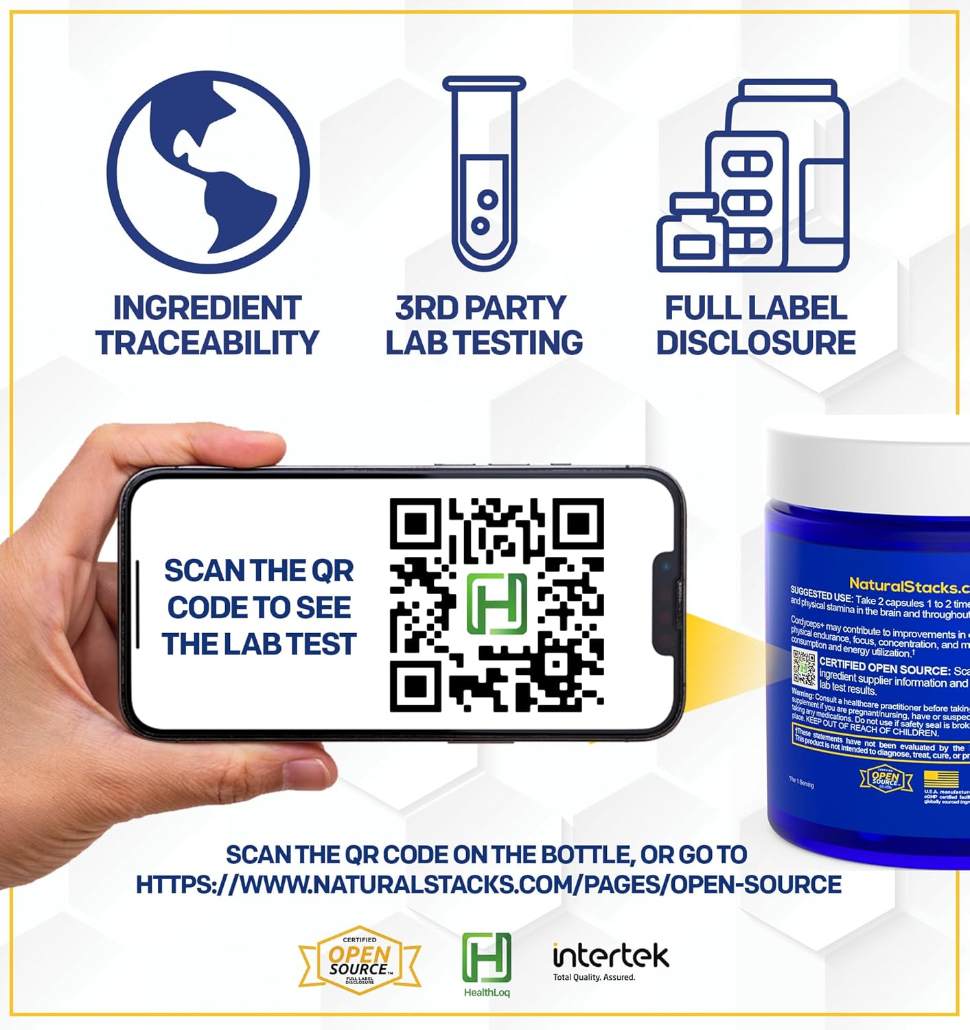 Support Brain Energy & Memory with Natural Stacks Cordyceps & Lions Mane Mushroom Bundle - 120 Capsules