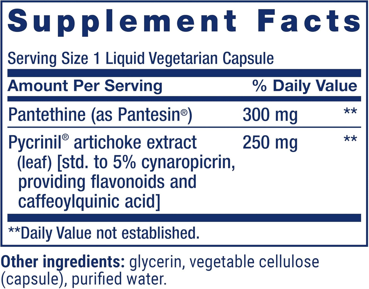 Support Healthy Cholesterol Levels with Artichoke Leaf Extract and Vitamin B5 - 60 Capsules, Gluten-Free & Non-GMO