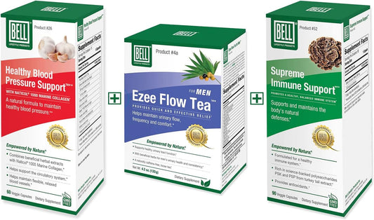 Supreme Immune, Ezee Flow Urinary & Healthy Blood Pressure Support Bundle - 25 Years Global Sales, Manufacturer Direct