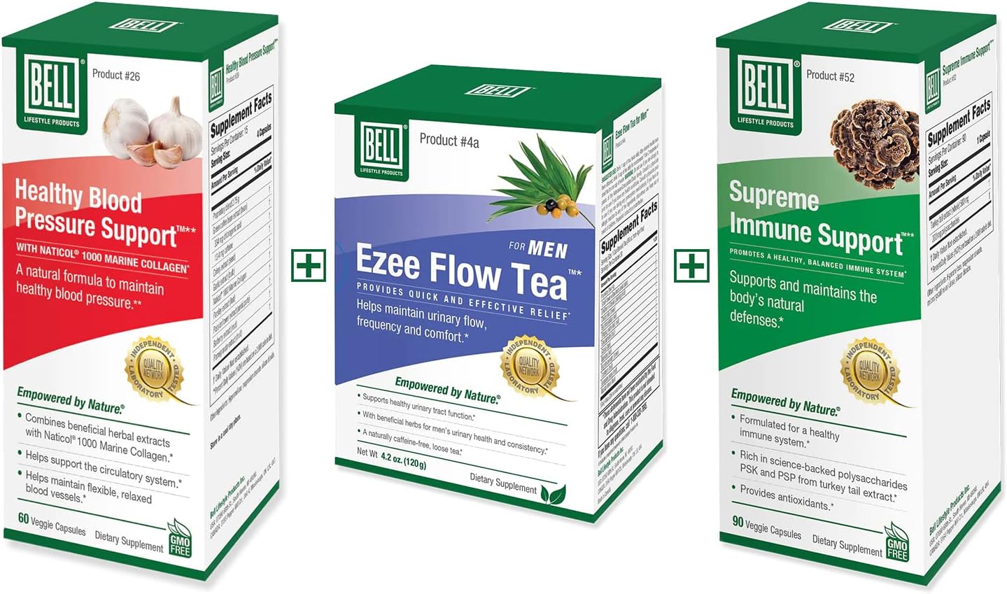 Supreme Immune, Ezee Flow Urinary & Healthy Blood Pressure Support Bundle - 25 Years Global Sales, Manufacturer Direct