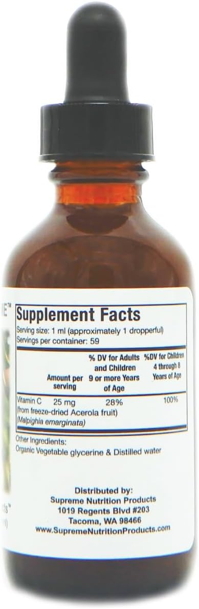 Supreme Nutrition Acerola Tincture - 2 fl oz | 59 Servings - High-Quality Supplement