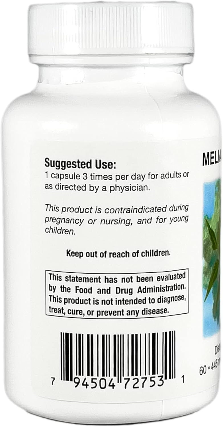 Supreme Nutrition Melia Supreme Neem Leaf Powdered Capsules - 120 Vegetarian Capsules