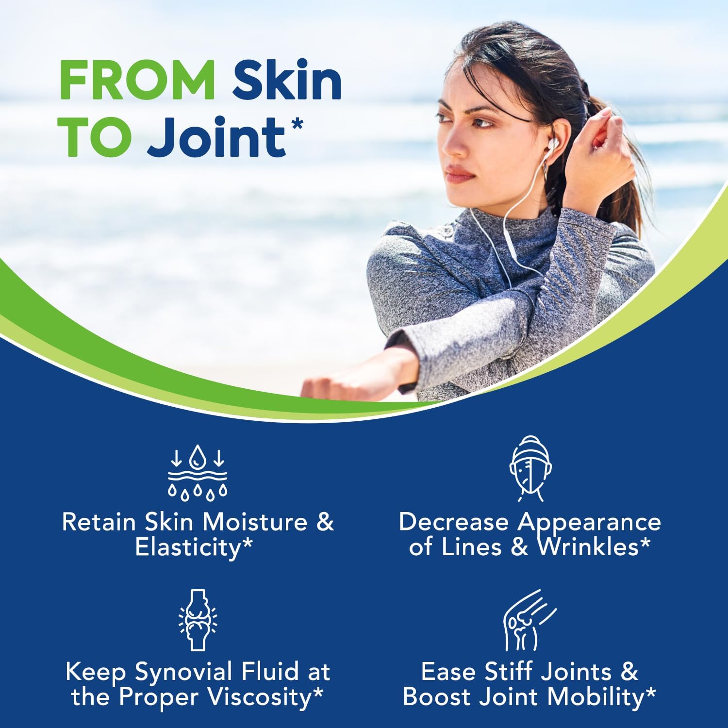 Surebounty Hyaluronic Acid Capsules with Vitamin C - Skin & Joint Hydration Supplement (60 Vegan Caps)