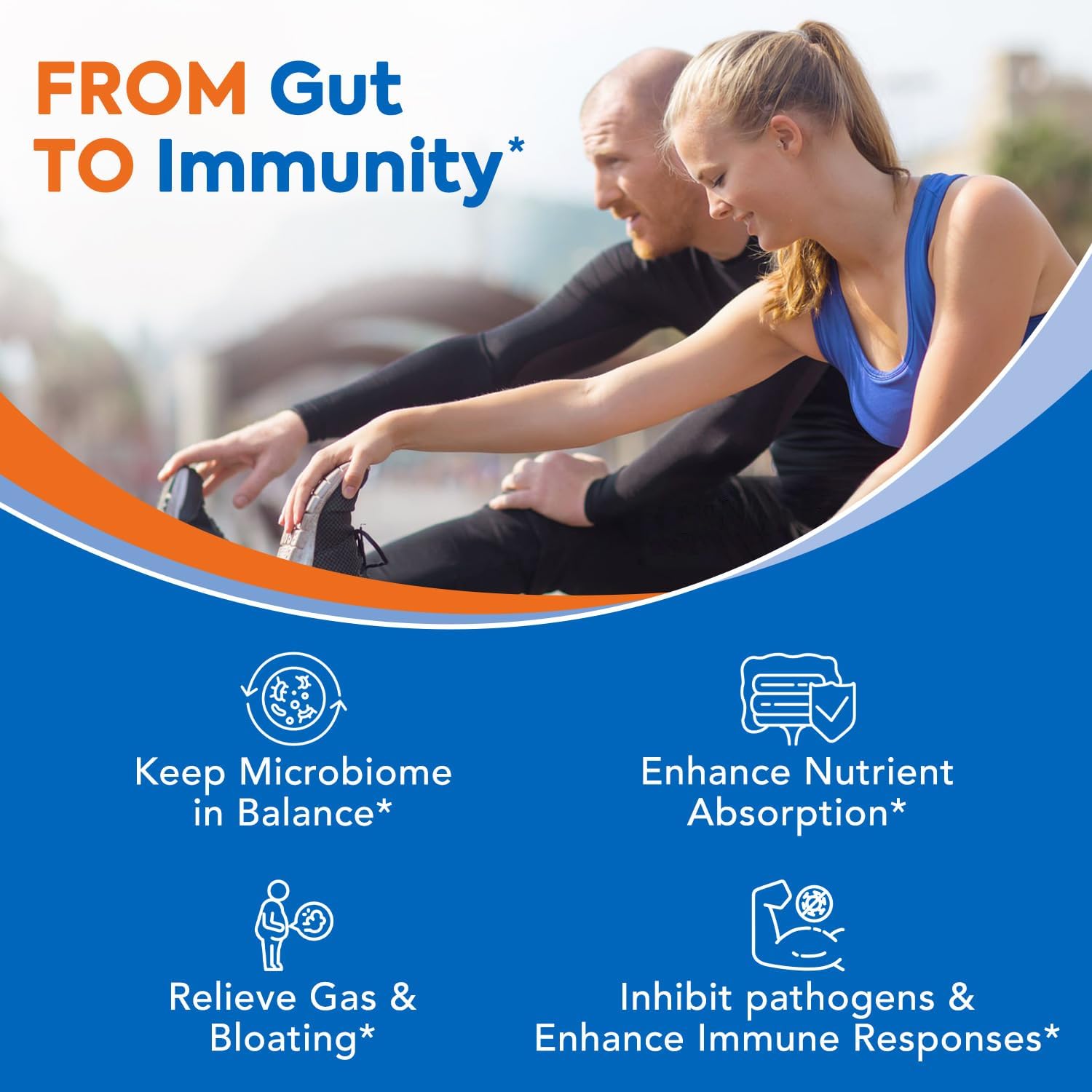 Surebounty Probiotics 120 Billion CFU for Men & Women - Prebiotics + Digestive Enzymes - 3-in-1 Complete Probiotic - 30 Capsules