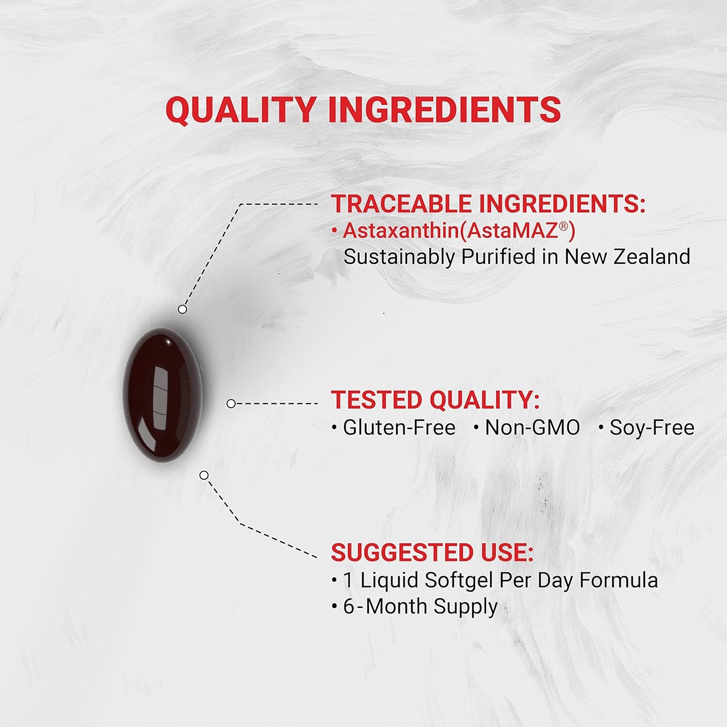 Sustainably Grown Naturalis New Zealand Astaxanthin Softgels - Non-GMO, Soy & Gluten Free - 180 Count
