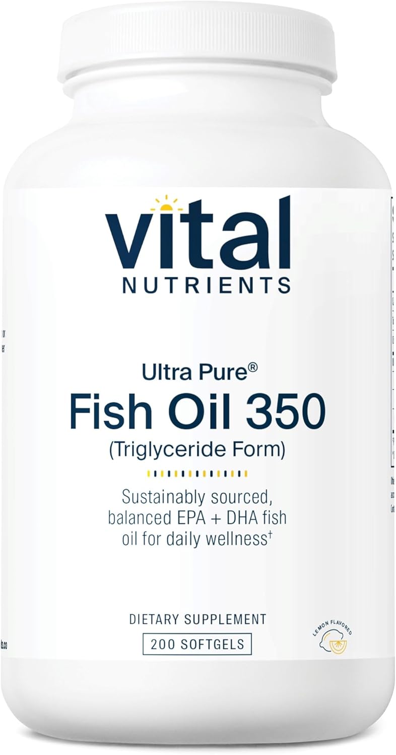 Sustainably Sourced Lemon Flavored Fish Oil 350 Softgels | Supports Heart, Brain, & Immune Health with EPA & DHA Omega-3 Fatty Acid | Gluten, Dairy, Soy Free