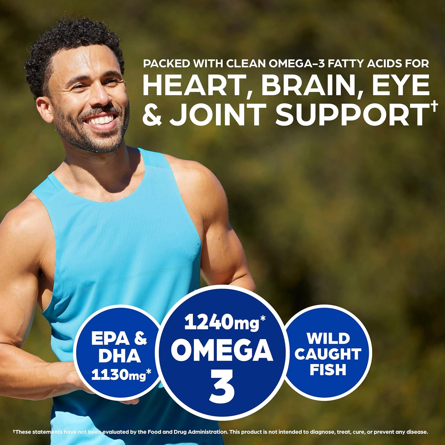 Sustainably Sourced Orgain Fish Oil Omega 3 Supplement - 1130mg EPA & DHA, Supports Joint, Eye, Brain, Heart Health - No Mercury or Toxins, 90 Softgels