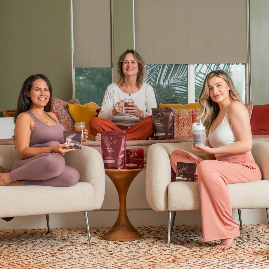 Svete Hydrolyzed Multi Collagen with Vitamins, Biotin, Hyaluronic Acid, CoQ10, Probiotics, Zinc - Keto Chocolate Protein Drink Powder for Women (7 Travel Packs) - Hair, Skin, Beauty Supplement