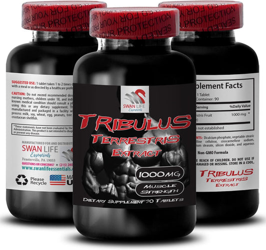 SWAN LIFE ESSENTIALS Tribulus Terrestris Extract Stamina Support Formula - Plant-Powered Energy and Physical Boost - 90 Tablets