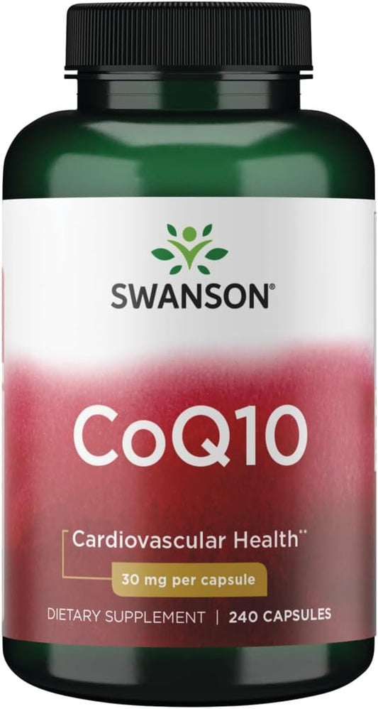 Swanson CoQ10 30mg 240 Capsules - High Potency Antioxidant Supplement