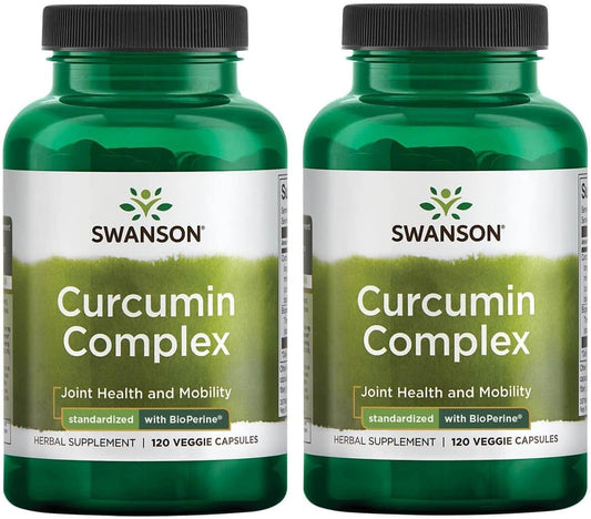Swanson Curcumin Complex with BioPerine for Joint Health & Mobility - 240 Veggie Capsules