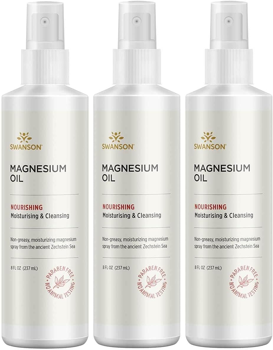 Swanson Dr. Barbara Hendel's Formula Magnesium Oil Spray for Muscle Relief and Skin Nourishment - 8 fl oz (237 ml) Liquid Spray (3 Pack)