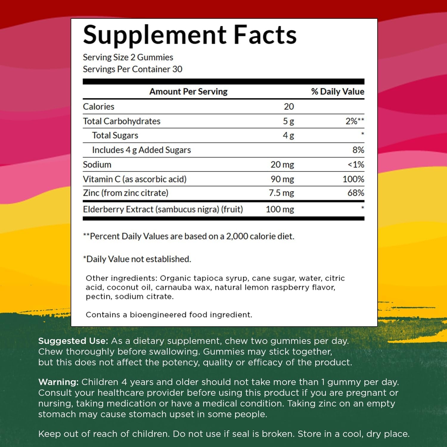 Swanson Elderberry Gummies with Zinc and Vitamin C - 120 Gummies - Immune Support Supplement for Healthy Immune System - 2 Pack