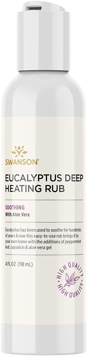 Swanson Eucalyptus Deep Heating Rub w/Aloe Vera 4 fl Ounce (118 ml) Gel