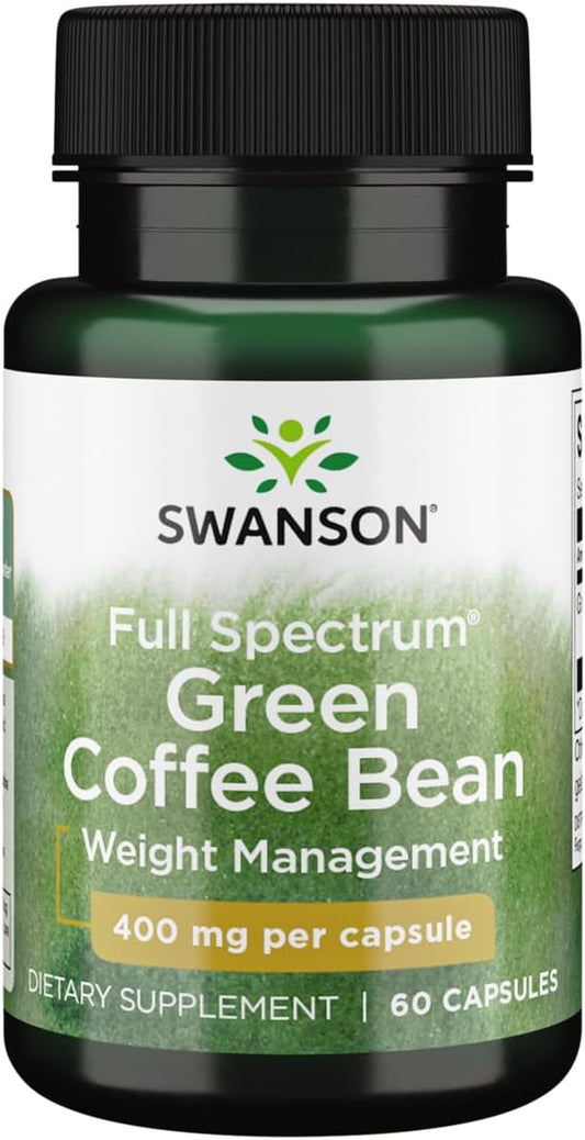 Swanson Full Spectrum Green Coffee Bean Extract Capsules - 400mg, 60 Count
