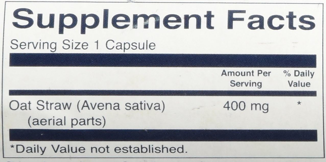 Swanson Full Spectrum Oat Straw Capsules - 400mg, 60 Count