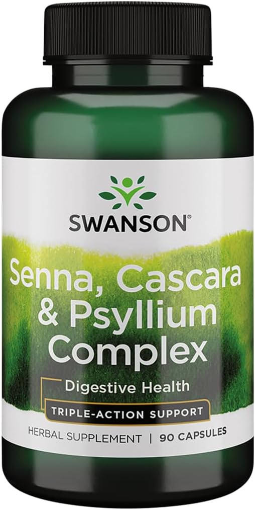 Swanson GI Tract Regularity Support Capsules with Senna, Psyllium, and Cascara - 90 Count