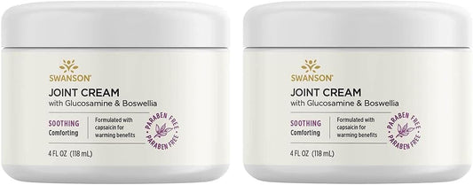 Swanson Glucosamine & Boswellia Joint Cream 4 fl oz - Pack of 2