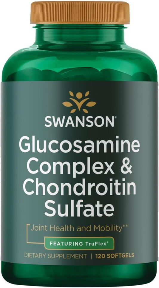 Swanson Glucosamine Complex and Chondroitin Sulfate Softgels - 120 Count, 500/400 mg