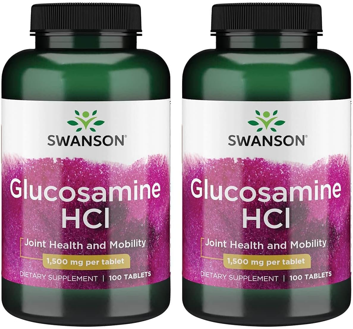 Swanson Glucosamine Hcl 1500mg 200 Tablets (Pack of 2)
