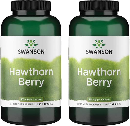 Swanson Hawthorn Berry Capsules - Antioxidant for Circulation Support (500 Capsules, 565 mg Total)