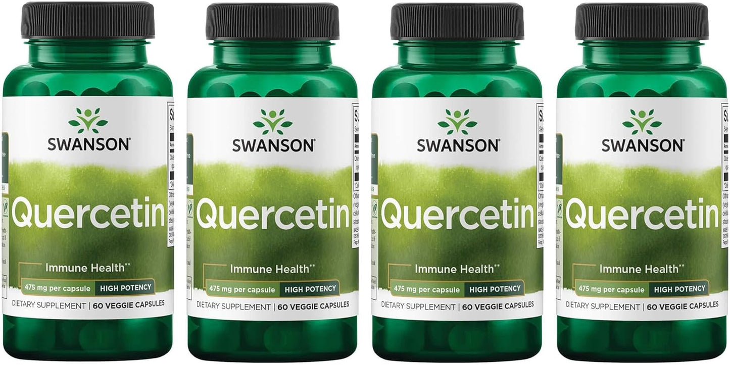 Swanson High Potency Quercetin Antioxidant Defense 240 Veggie Capsules Pack