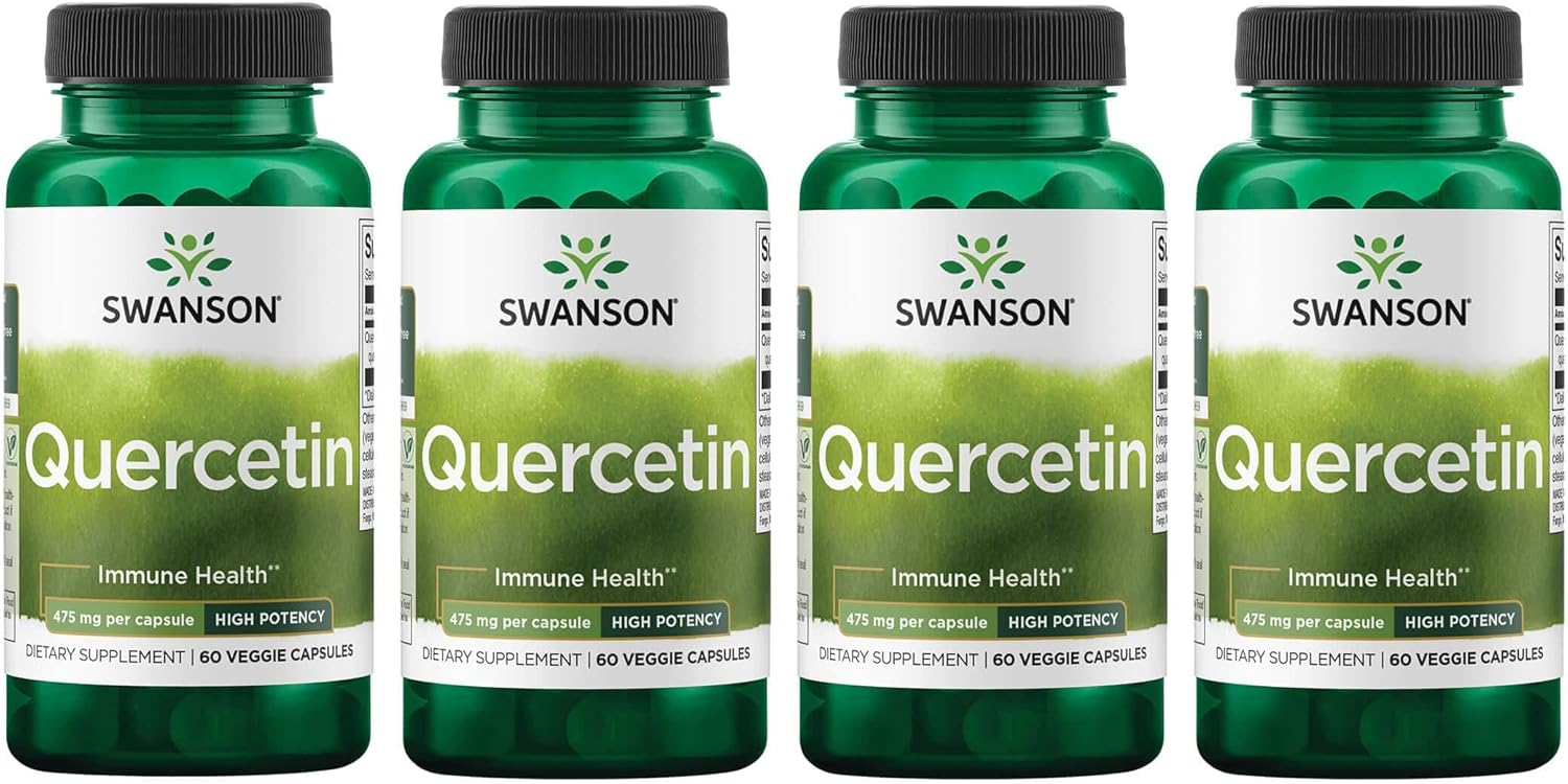 Swanson High Potency Quercetin Antioxidant Defense 240 Veggie Capsules Pack
