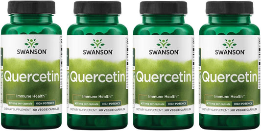 Swanson High Potency Quercetin Antioxidant Defense 240 Veggie Capsules Pack