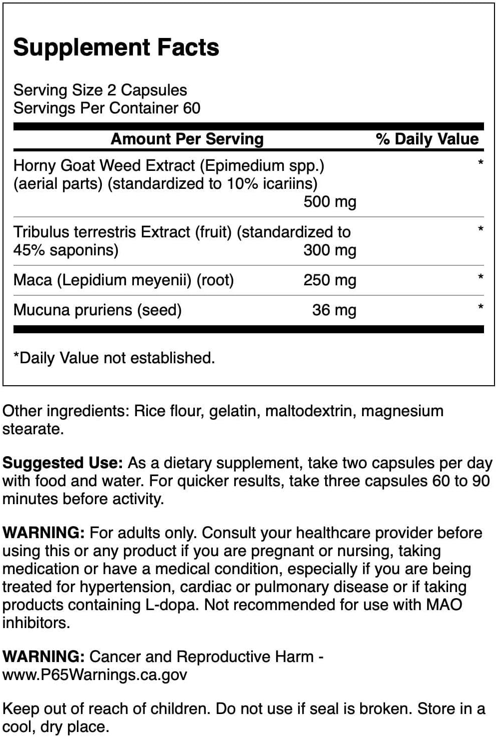 Swanson Horny Goat Weed Complex - 120 Capsules for Enhanced Performance and Vitality