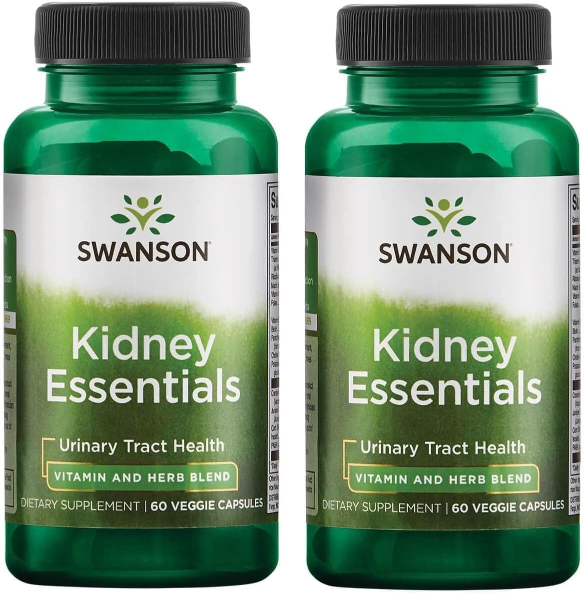 Swanson Kidney Essentials Supplement - 60 Vegetarian Capsules (Pack of 2)