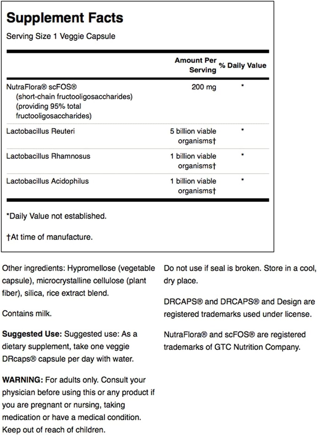 Swanson L. Reuteri Probiotic Plus with L. Rhamnosus & L. Acidophilus - Digestive Support - 7 Billion CFU - 30 Veggie Capsules x 3 Pack