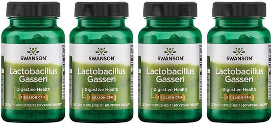 Swanson Lactobacillus Gasseri Probiotic Supplement - 3 Billion CFU for Digestive Health - Satiety & Fat Metabolism Support - 240 Veggie Capsules