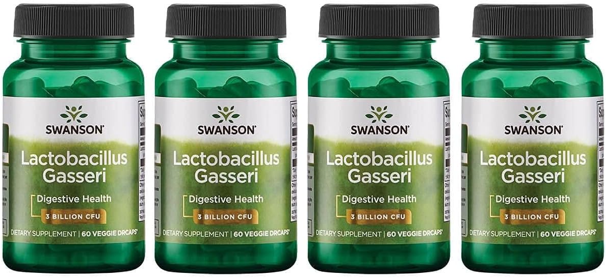 Swanson Lactobacillus Gasseri Probiotic Supplement - 3 Billion CFU for Digestive Health - Satiety & Fat Metabolism Support - 240 Veggie Capsules